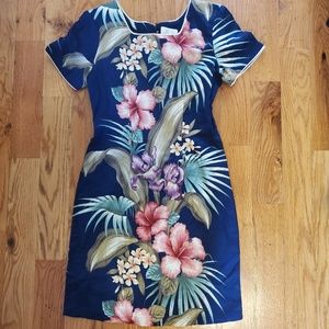 Young Hawaii Vintage 1980's Cotton Hawaiian Mini Sundress, New Without Tags